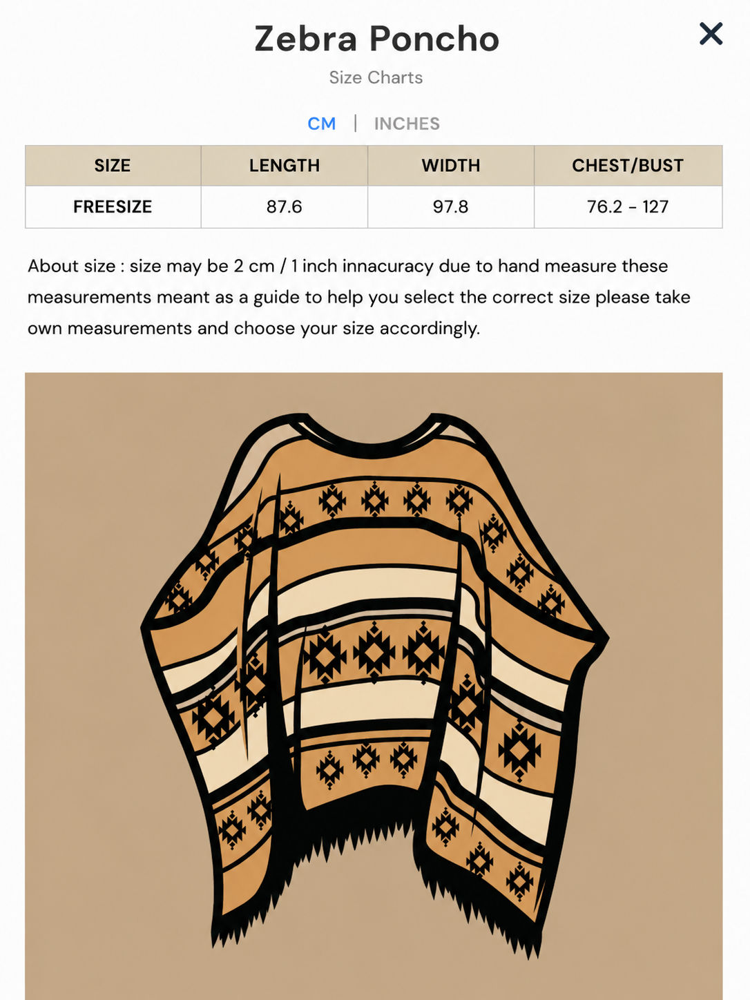 Zebra Poncho